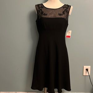 Evan Picone dress black Paris chic size 10